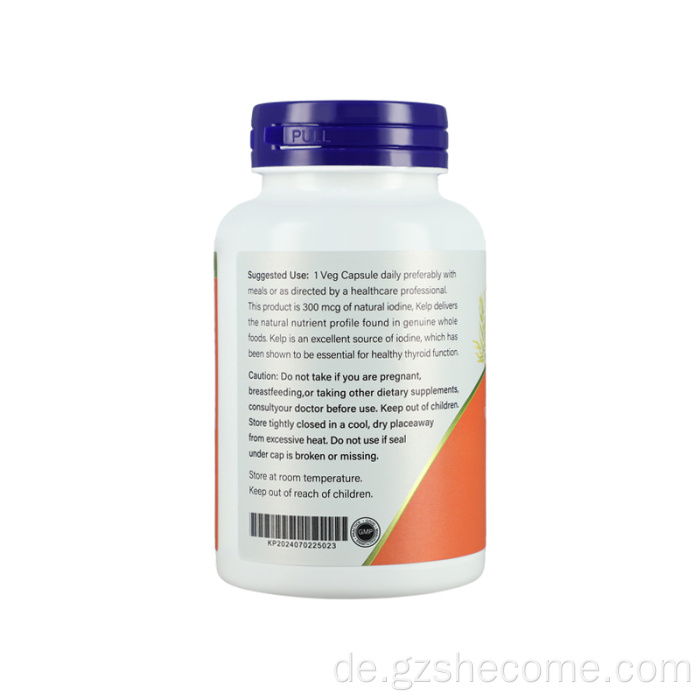 Seetangkapseln unterstützt eine gesunde Schilddrüsenfunktion